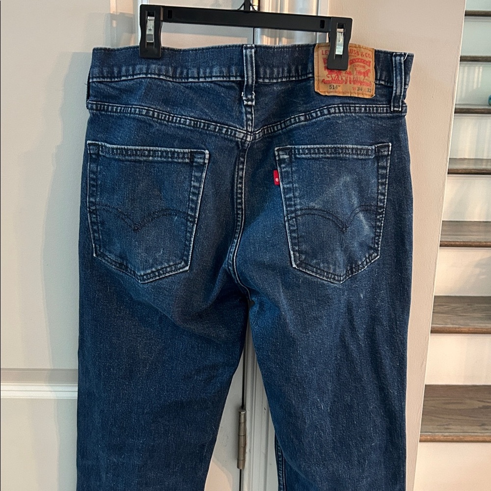 Levi's Dark Blue Denim Jeans 514. 34 x 32